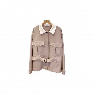 LOEWE COLOR-BLOCKED LAPEL COAT